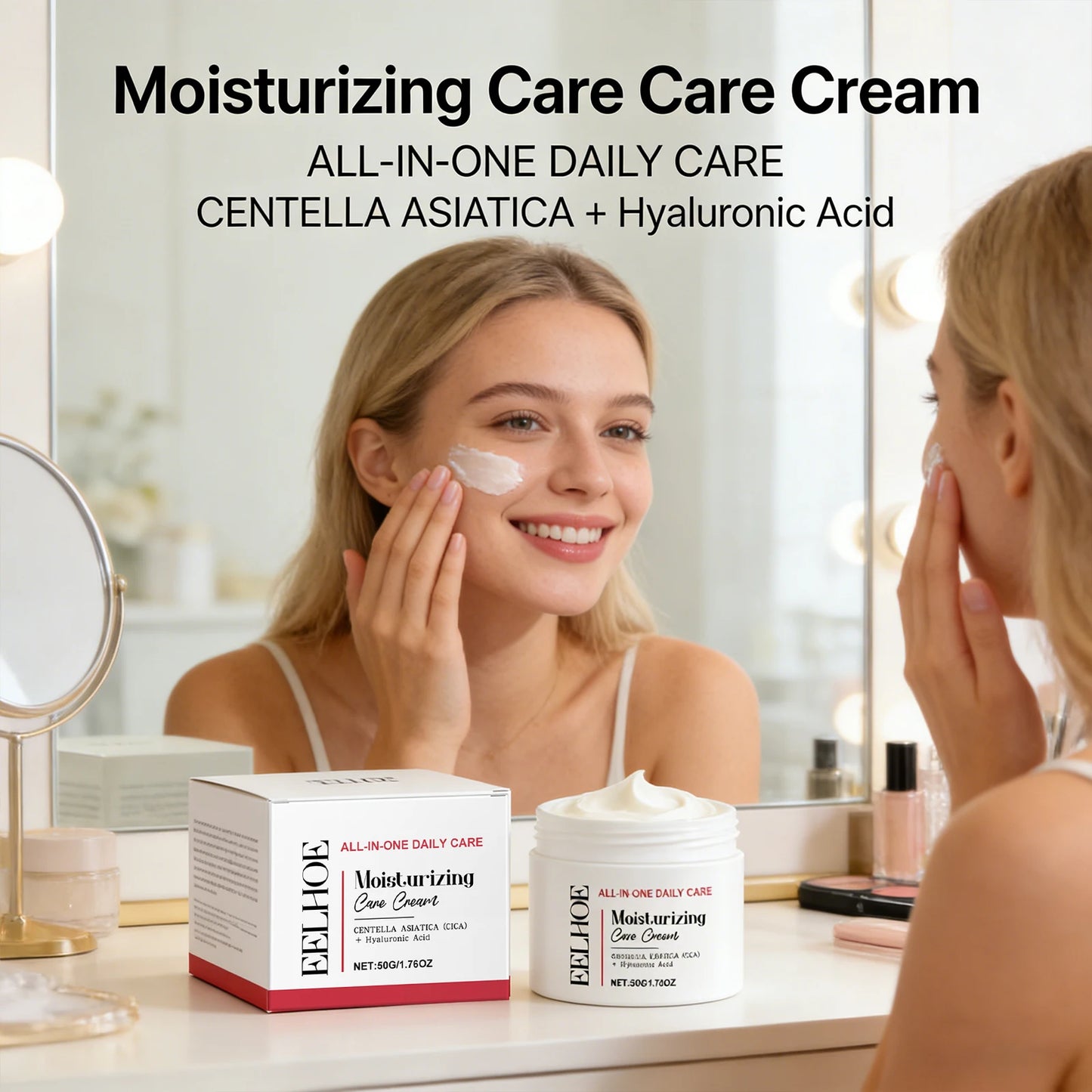 Collagen Firming Face Cream 24h Hydrating Repair Sensitive Skin Brighten Non-sticky Exfoliation Refreshing Hyaluronic Acid Cream Peaceful Pleasures Health and Wellness