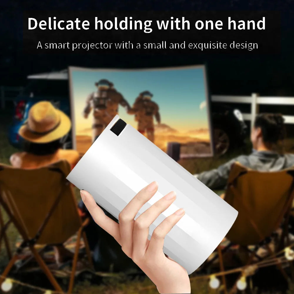 Ultra HD Projector Portable Mini Projector Androidd LCD Portable Projector Home Cross-border Intelligent Small HD Low Noise Peaceful Pleasures Health and Wellness
