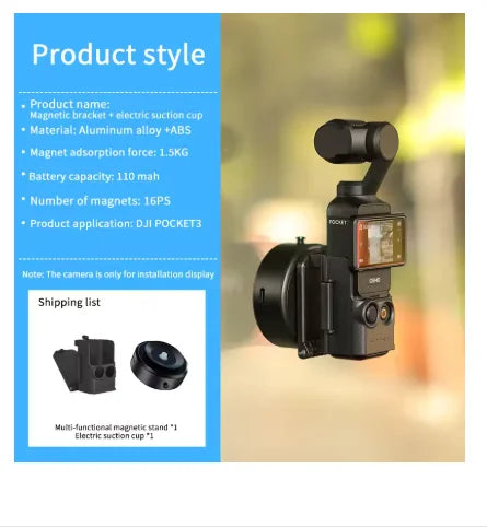 Magnetic Mount Bracket for DJI Osmo Pocket 3 & Pocket 4