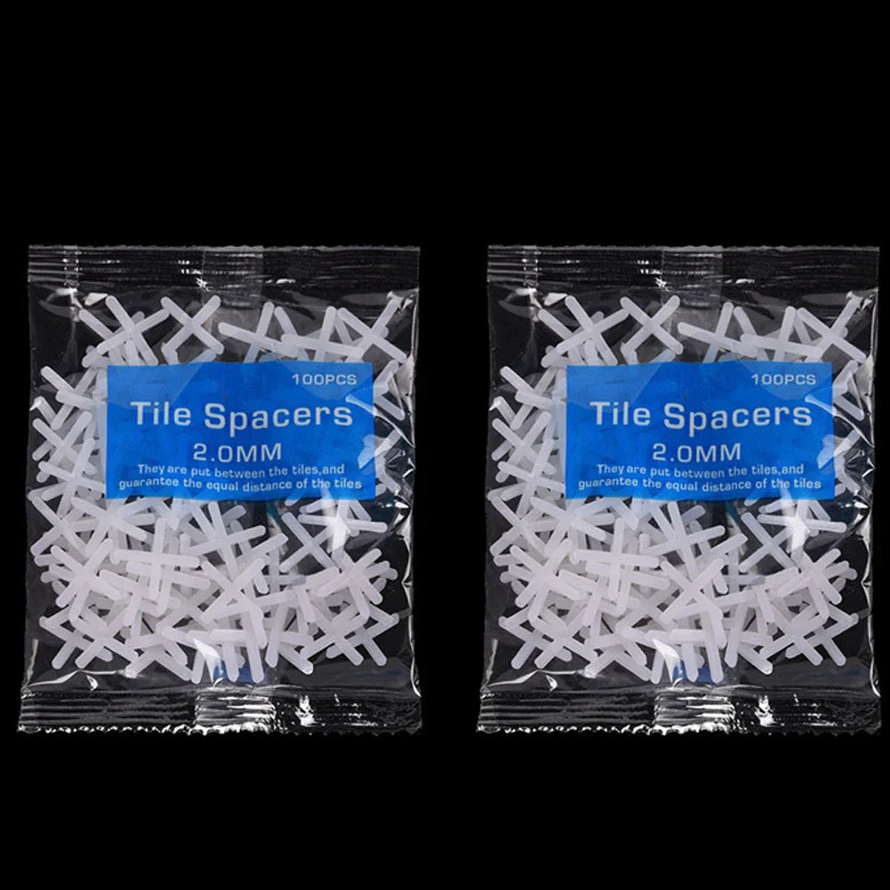 200pc Cross Tile Spacer Clips 1–3mm | Floor & Wall Leveling