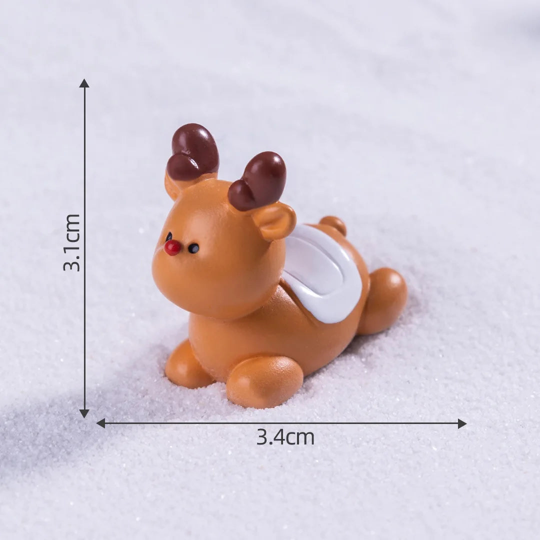 Creative Mini Santa Claus Elk Snowman Christmas Tree Resin Car Home Ornaments Micro Landscape Decoration DIY Accessories Gifts Peaceful Pleasures Health and Wellness 5