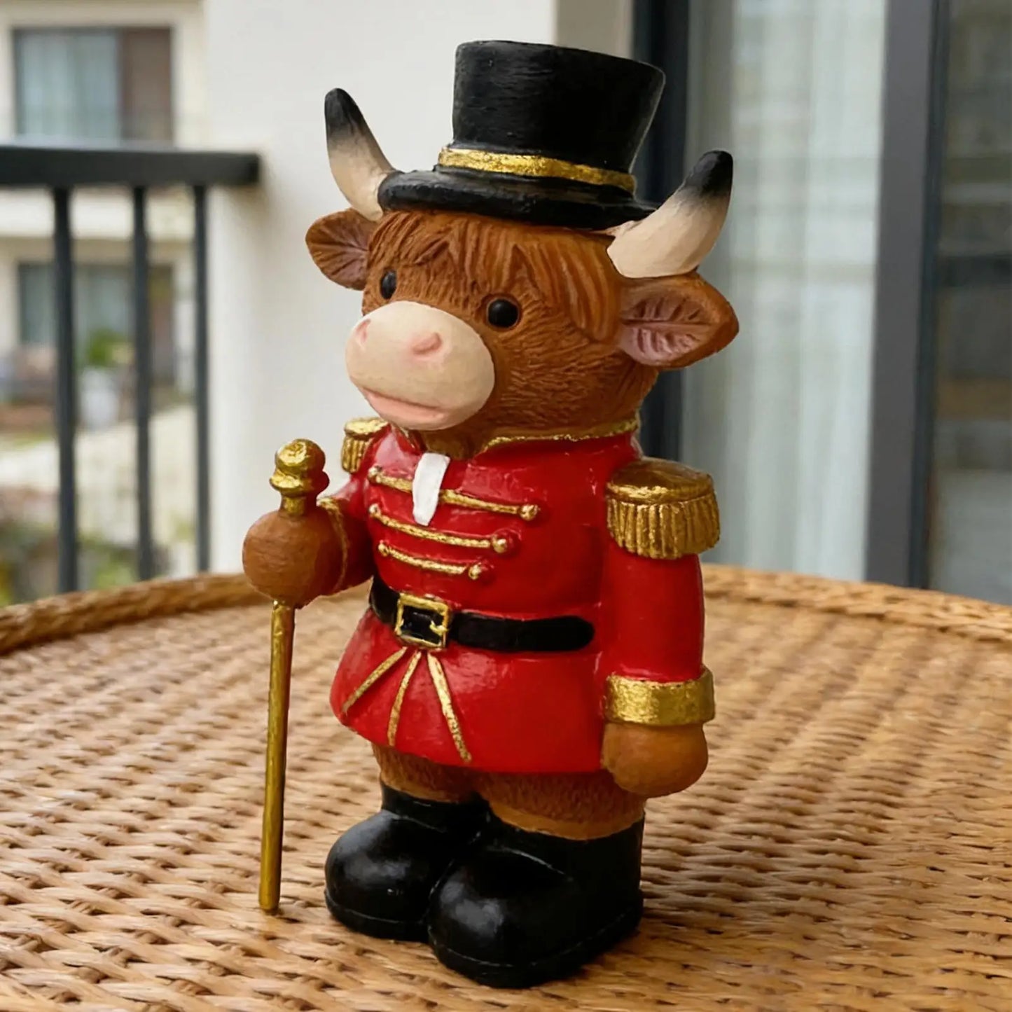 Funny Resin Nutcracker Cow Figurine | Christmas Home Decor