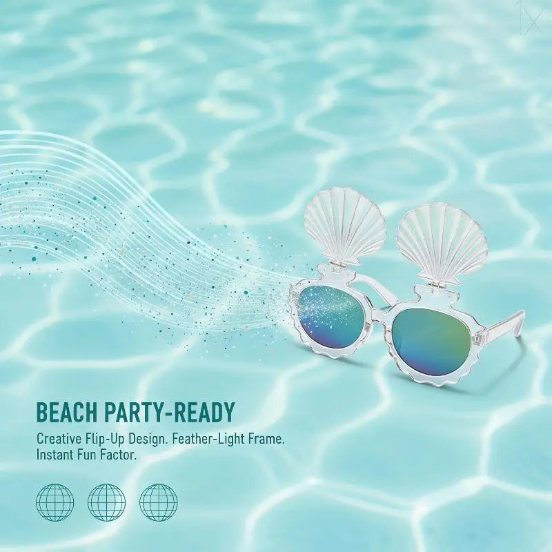Shell Sunglasses – Hawaii Beach Party UV400 Photo Props