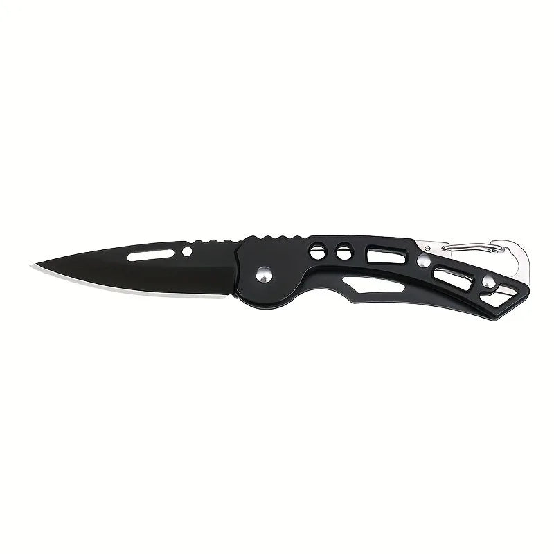 Stainless Steel Folding Knife, EDC Portable Pocket Knife, Outdoor Camping Knife, Suitable for Jungle Adventure, Fishing Peaceful Pleasures Health and Wellness Black