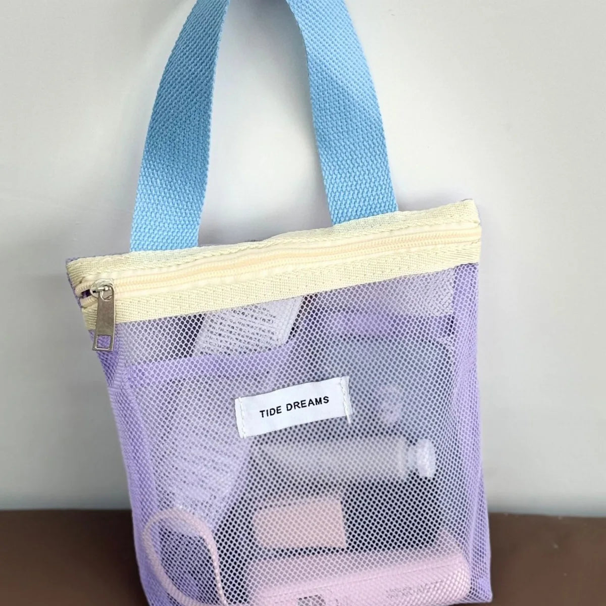 1Pcs Mesh Makeup Toiletry Storage Bags Handbags Portable Travel Washing Body Shower Tools Organizer Cosmetic Organizer Pouch Peaceful Pleasures Health and Wellness Purple