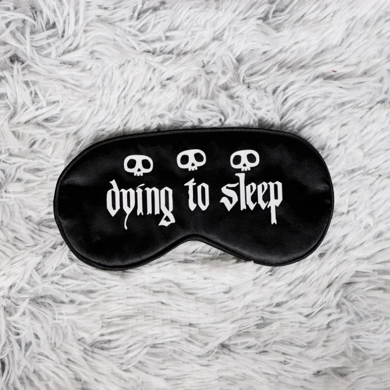 Gothic Black Halloween Eye Mask with Adjustable Strap