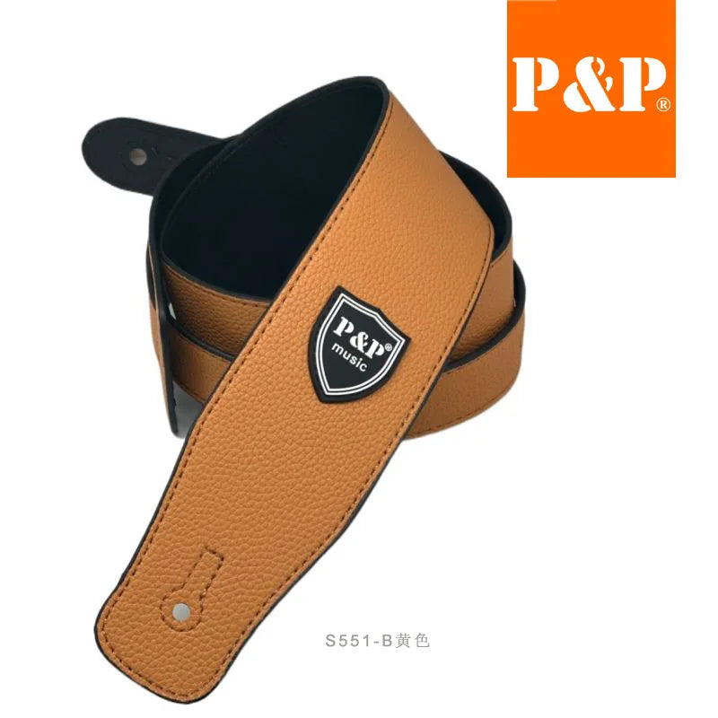 P&PWidth PU Leather Guitar Strap Widen Adjustable Soft Belt Electric