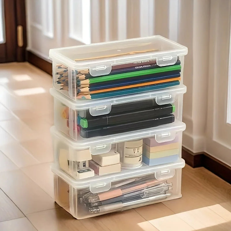 Large Transparent Storage Boxes with Lids | 12L – Set of 1–4