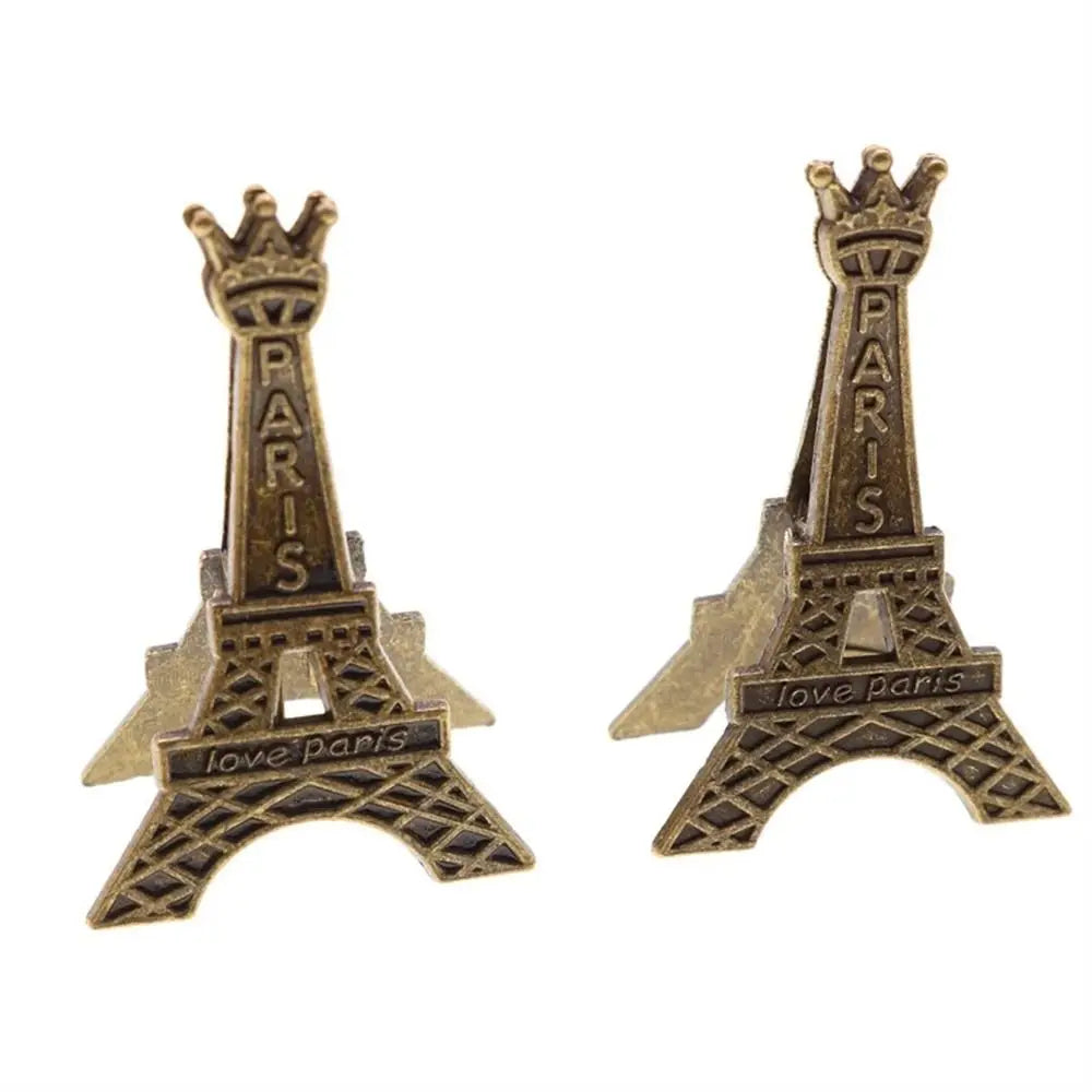 Stationery Wedding Seats Clip Photo Decoration Retro Style Name Card Picture Clip Holder Eiffel Tower Clip Paper Clip Memo Clip Peaceful Pleasures Health and Wellness