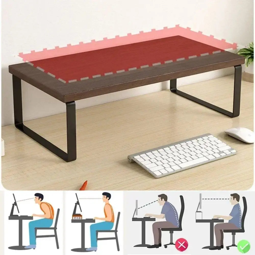 Computer Monitor Elevated Monitor Base Home Office Storage Rack Computer Desktop Creative Storage Rack Office Storage Supplies Peaceful Pleasures Health and Wellness