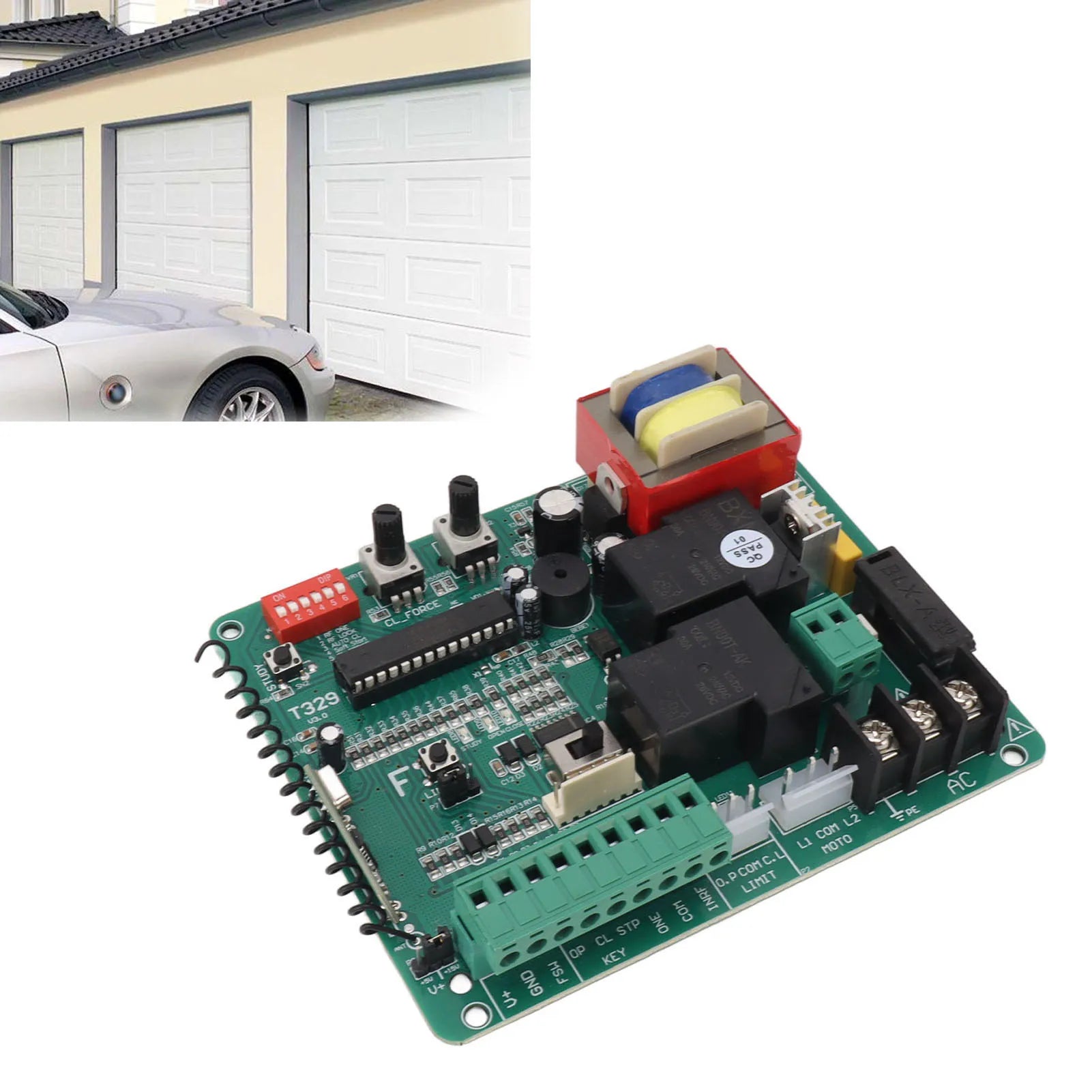 Door Motor Control Board LED Indication Long Remote Distance 220V Sliding Gate Motor Control Board Anti Interference for Car Peaceful Pleasures Health and Wellness