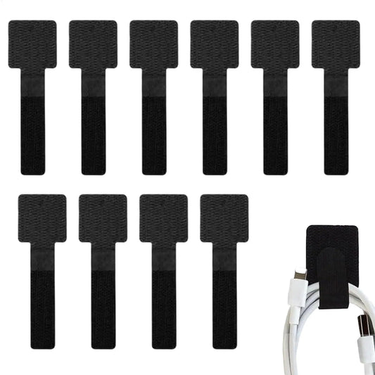 Adhesive Cord Organizer Straps – 10-Pack Cable Management Cable Management Straps Peaceful Pleasures Health and Wellness