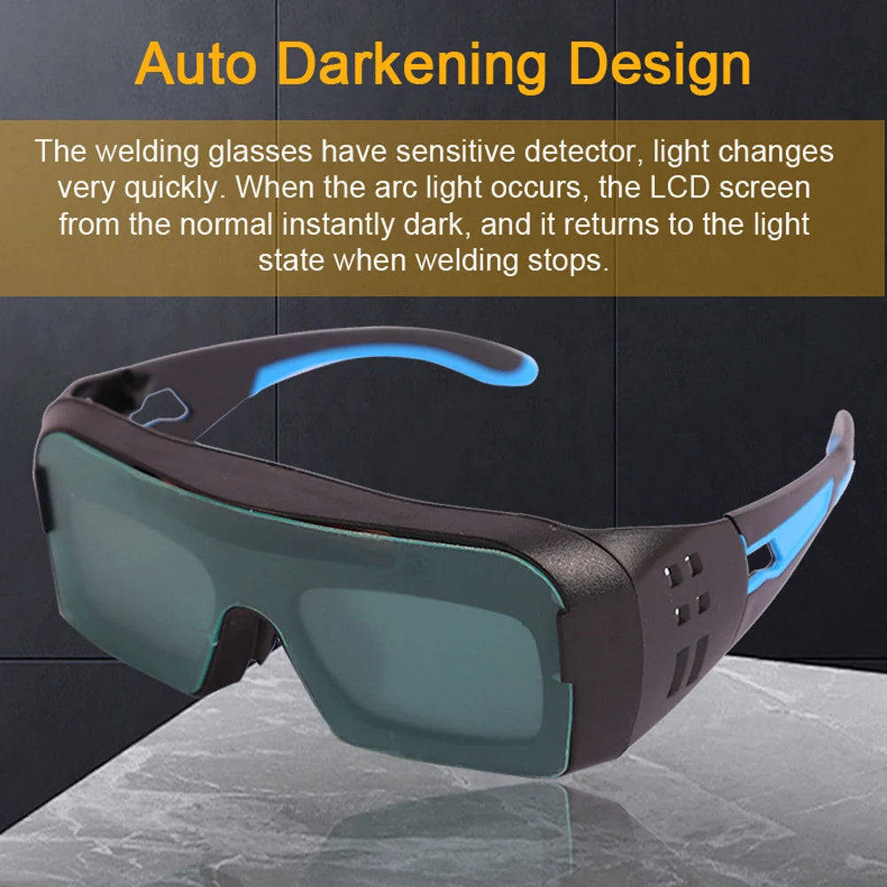 Solar Auto Darkening Welding Glasses Safety Protective Argon Arc Welding Electric Welding Glasses Practical Welding Glasses Peaceful Pleasures Health and Wellness