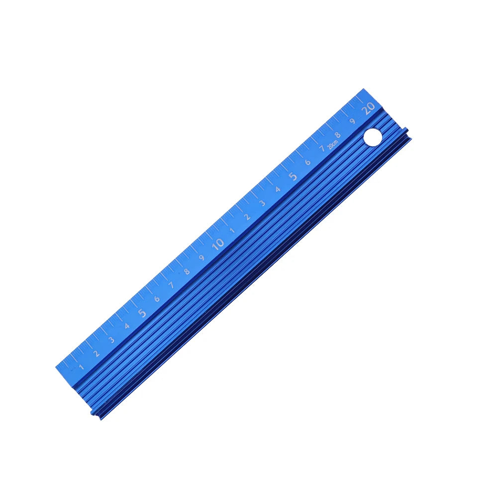 20CM 30CM 45CM 60CM Cutting Ruler Metal Craft Safety Ruler Non Slip Aluminum Alloy Multifunctional Protective Ruler Leather Tool Peaceful Pleasures Health and Wellness 200MM
