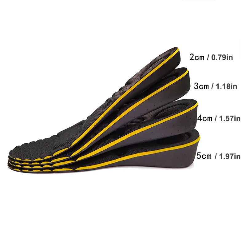 Invisible Height Increase Insoles 2-5cm EVA Magnet Shoe Lift Kit Orthopedic Cushion Pad for Breathable Massage Taller Inserts Peaceful Pleasures Health and Wellness