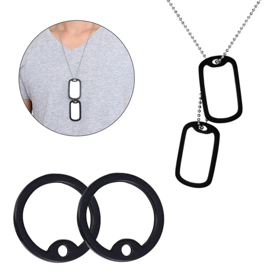 2Pcs Military Dog ID Silencers Silicone Dogtag Silencers Custom Make Necklaces for Pet Collar Reduce Noise and Protect Peaceful Pleasures Health and Wellness Default Title