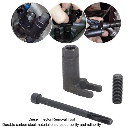 Diesel Injector Removal Tool Kit Carbon Steel Easy Efficient Fuel Injector Puller Disassembly Set Peaceful Pleasures Health and Wellness