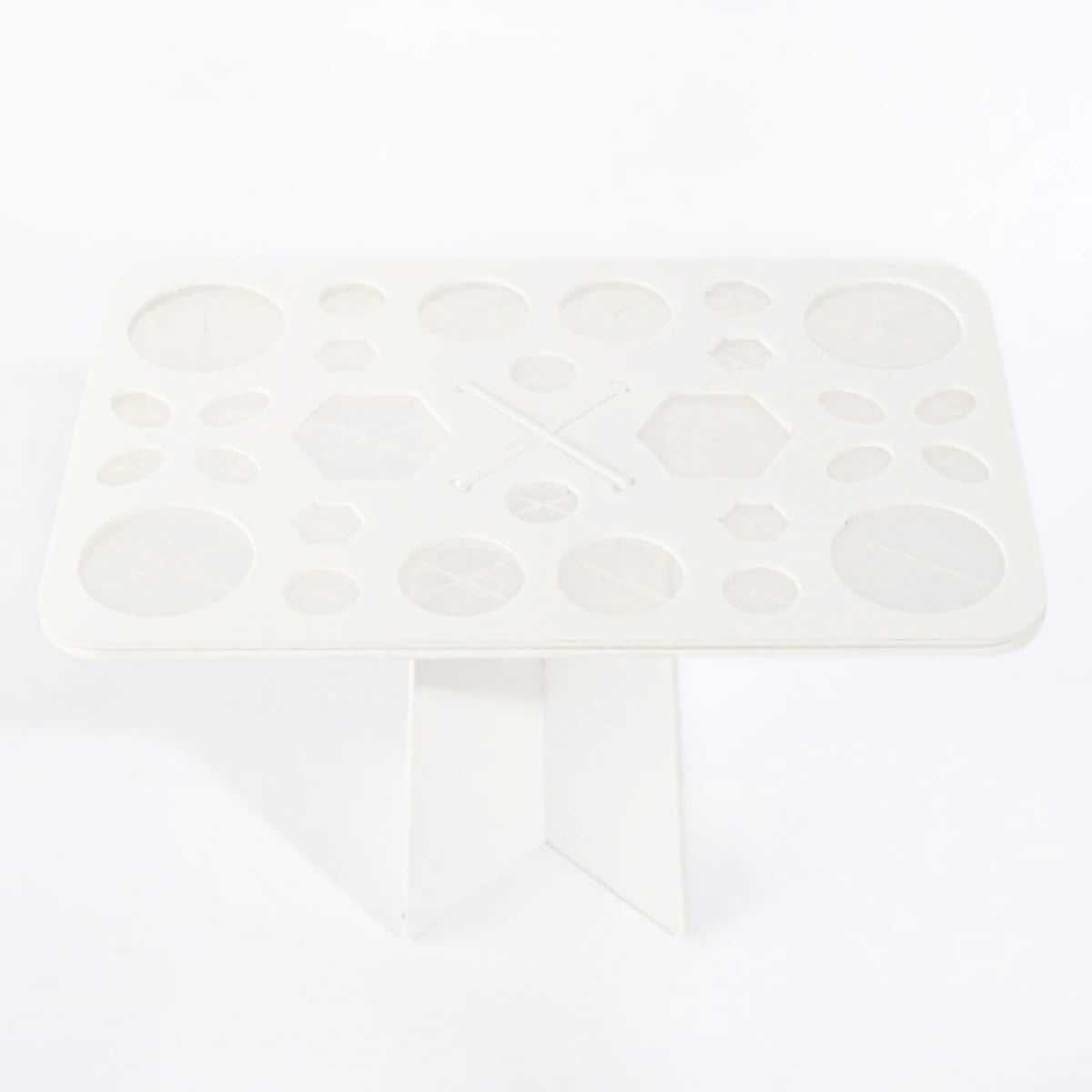 Makeup Brush Drying Rack, Acrylic Brush Drying Rack, Cleaning Storage Tool Display Rack, 14 Holes, 28 Holes, Drying Storage Peaceful Pleasures Health and Wellness White 28 holes