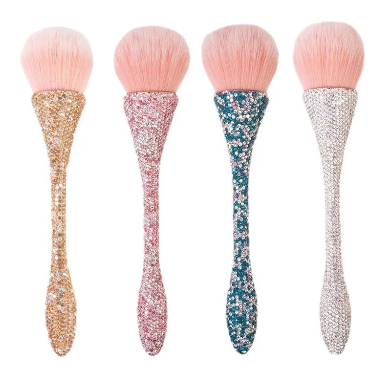 Professionals Nails Art Brush Luxurious Glitter Handle Nail Brush Dust Cleaning Make Up Brush Manicure Accessories Tools Peaceful Pleasures Health and Wellness