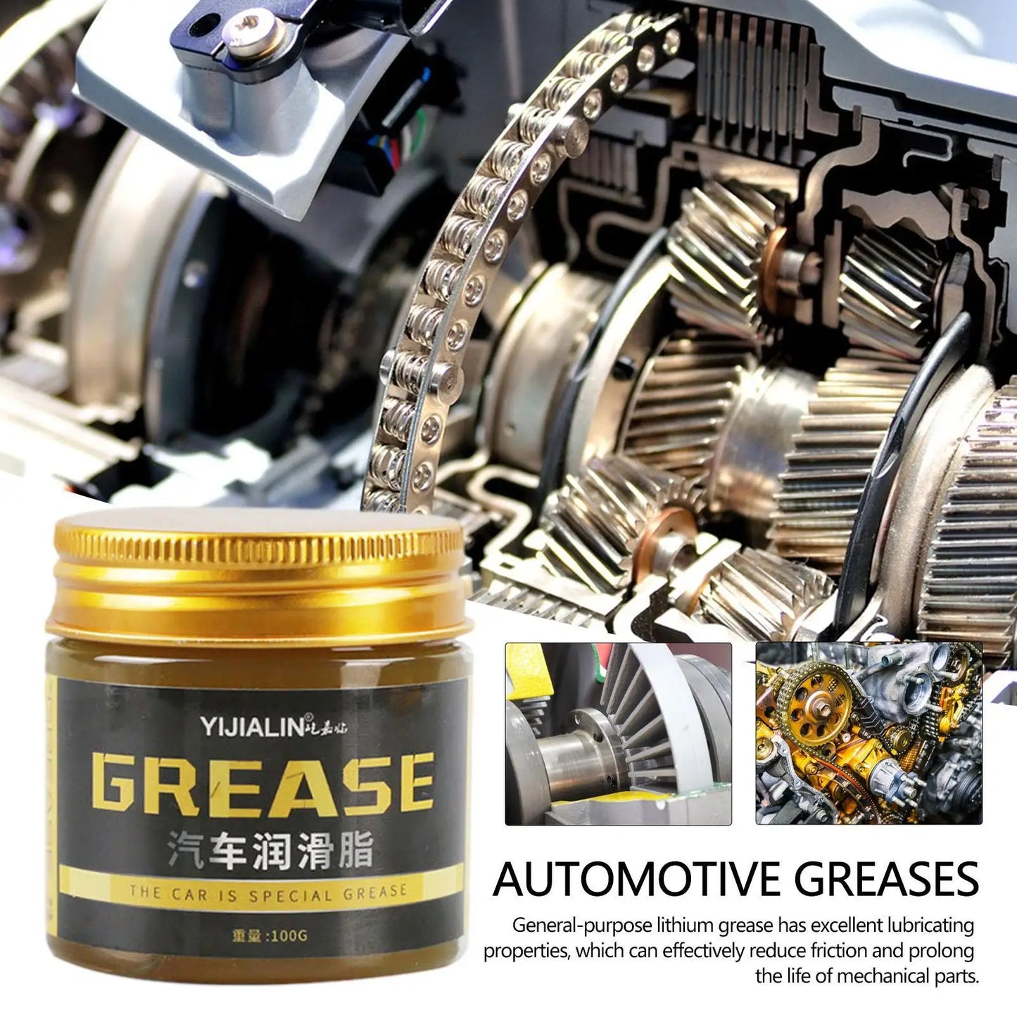 Car Wheel Bearing Grease | Lithium Yellow Lubricant 100g
