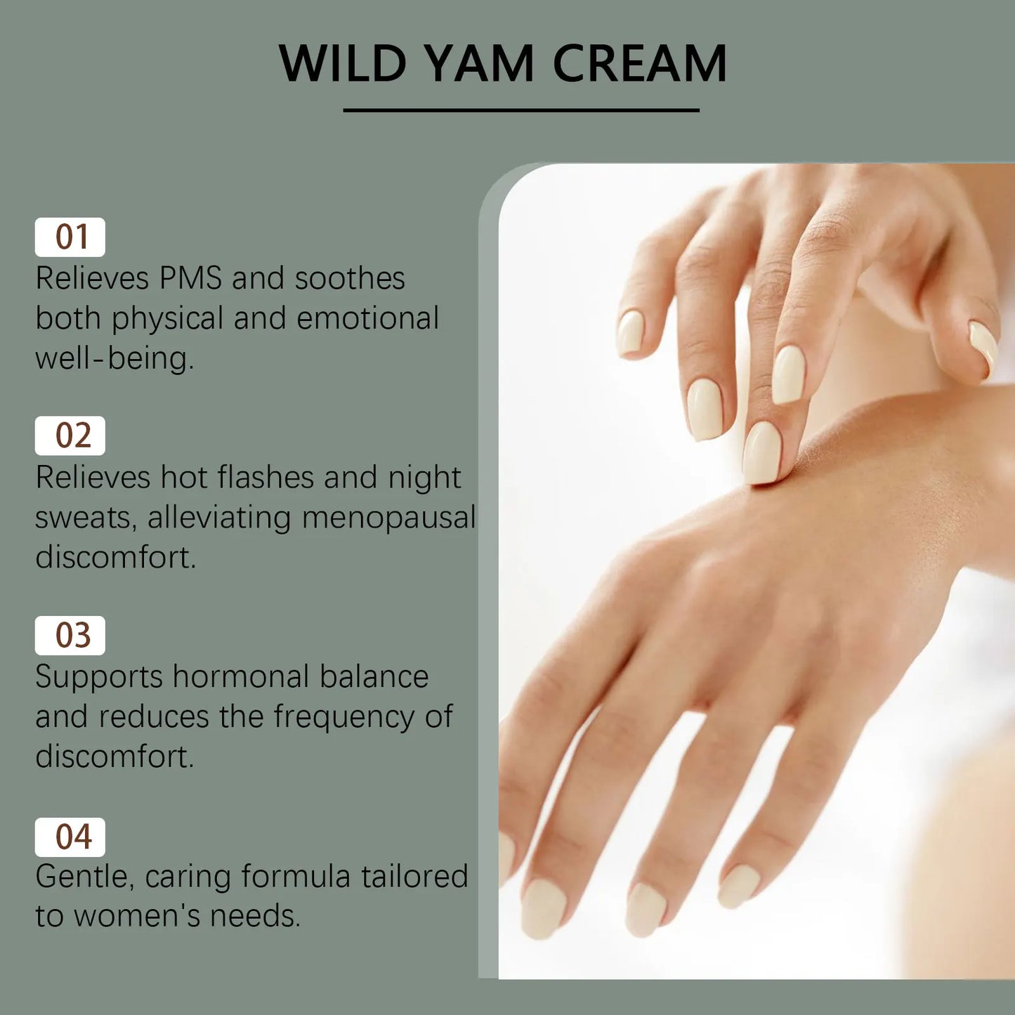 WOODSLEEP Wild Yam Body Cream – Botanical Women's Cream 60g