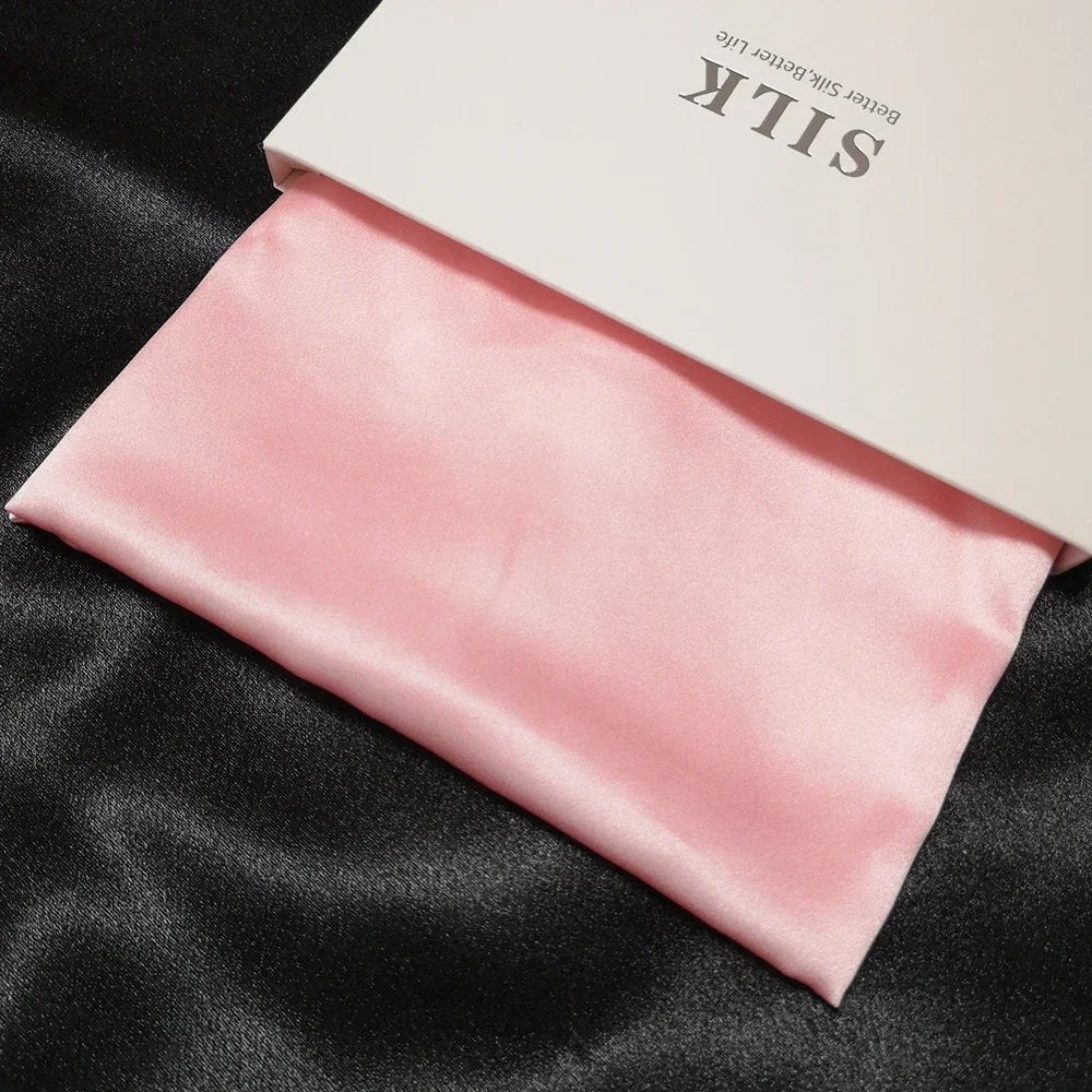 22 Momme 100% Mulberry Silk Pillowcase - Double Sided Solid Pure Silk Pillow Cover with Hidden Zipper - Grade 6A Luxury Bedding Peaceful Pleasures Health and Wellness pink 40x60CM