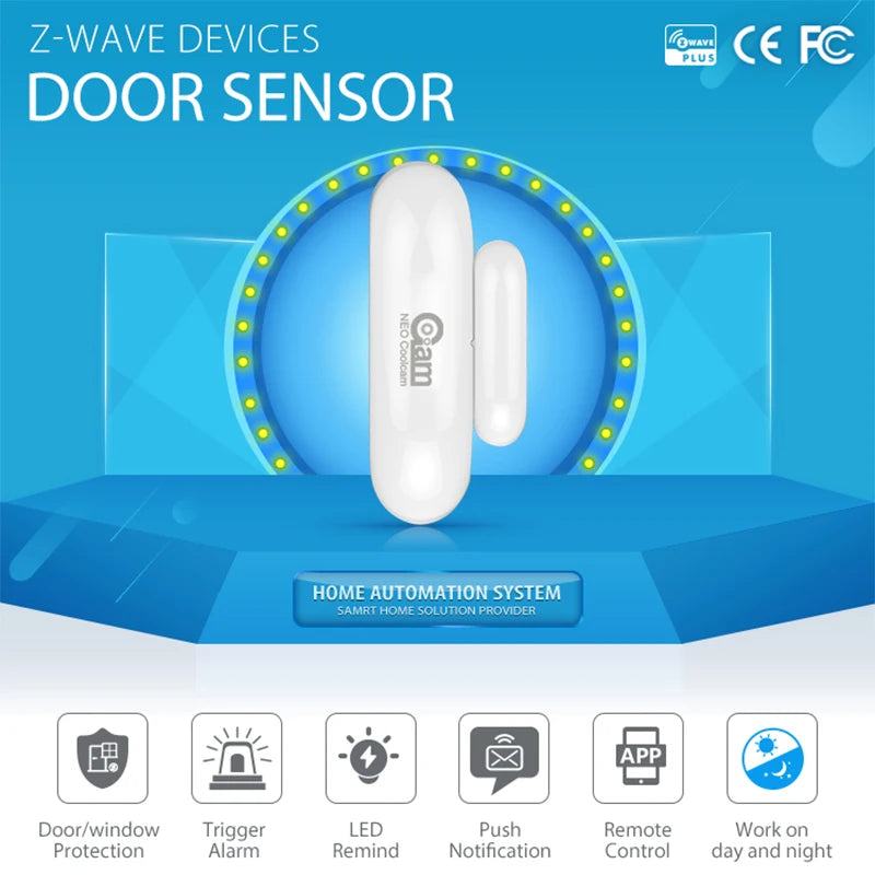 NEO Coolcam Z-Wave Plus Smart Door Window Sensor Smart Home Automation Sensor EU 868.4MHZ 300 500 Series Z Wave for Smartthings Peaceful Pleasures Health and Wellness