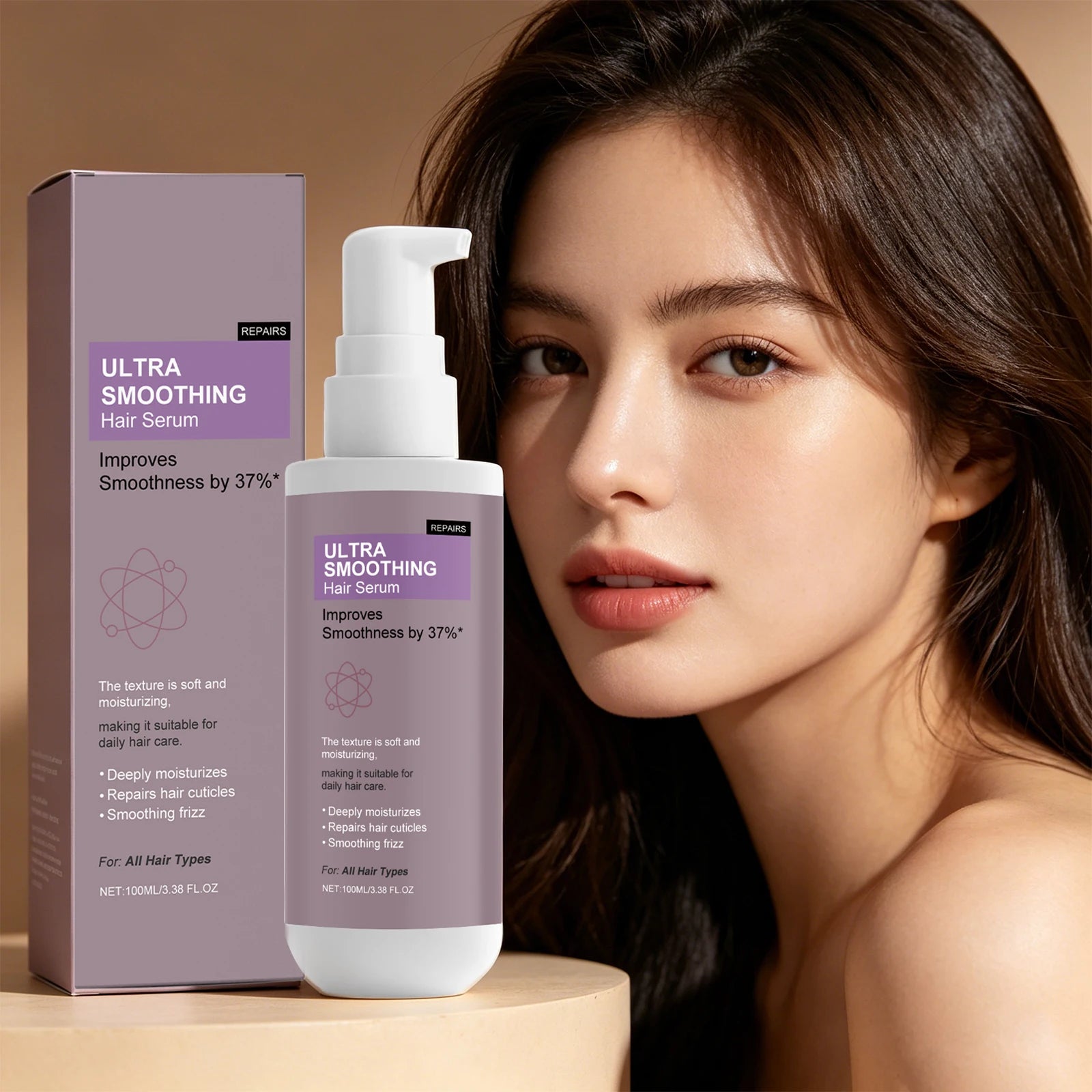 37% Smoothing Hair Serum for Dry & Frizzy Hair Anti-Frizz & Cuticle Repair Serum Prevent Hair Loss Reduce Breakage Hair Care Peaceful Pleasures Health and Wellness