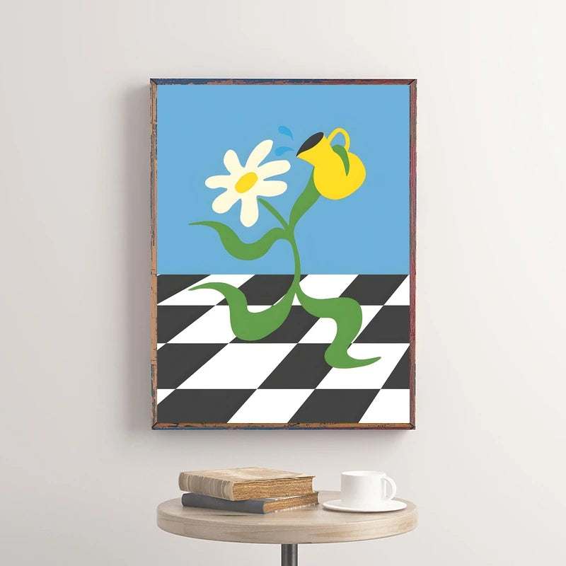 Trendy Balaclava Abstract Canvas Wall Art Vintage Classic Art Poster Aesthetic Modern Bedroom Home Decoration Peaceful Pleasures Health and Wellness