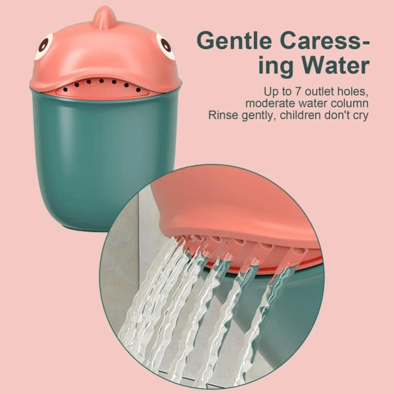 multi-functional Clownfish Shampoo Cup Baby Shampoo Rinser Cup Children Washing Head Rinse Cup Bathroom Shower Sprinkler Spoons Peaceful Pleasures Health and Wellness