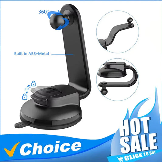 Suction Cup Car Phone Mount – 17mm Ball & Telescopic Arm Car Phone Mount Oasis Select