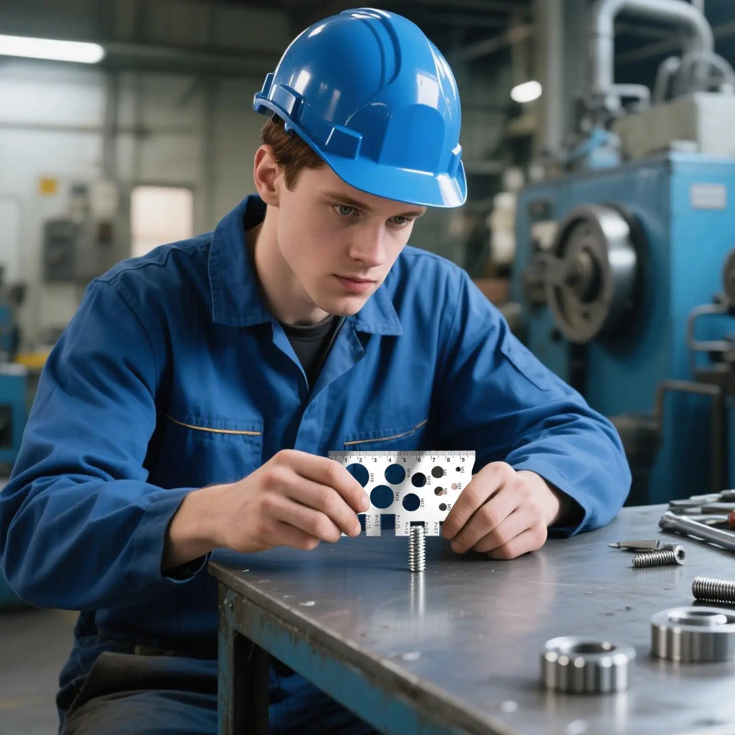 Stainless Steel Thread Gauge | Screw Pitch & Diameter Caliper