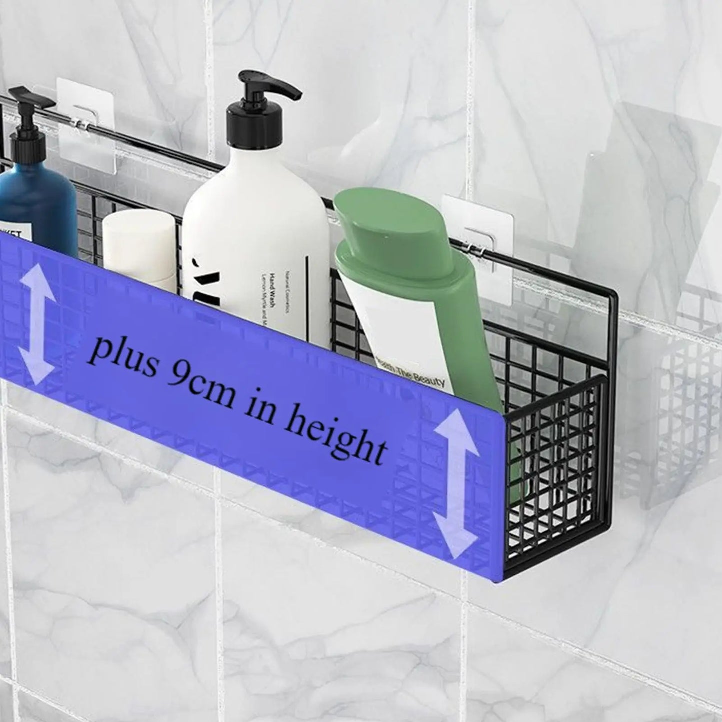 No-Drill Adhesive Shower Shelf | Waterproof Wall Storage Rack