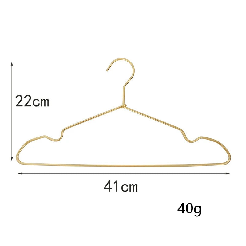 10pcs Silver/Gold Hanger For Clothes Aluminum Alloy Durable Clothes Hanger For Coats Skirts Pants Dress Peaceful Pleasures Health and Wellness
