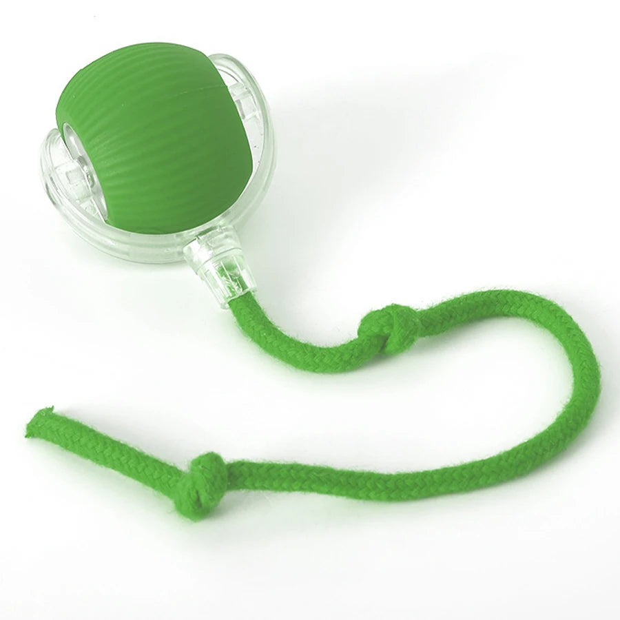 Smart Cat Toys Automatic Rolling Ball Fake Tail Rechargeable Electric Pet Interactive Toy Dog Cat Training Imitate Mouse Tail Peaceful Pleasures Health and Wellness Green