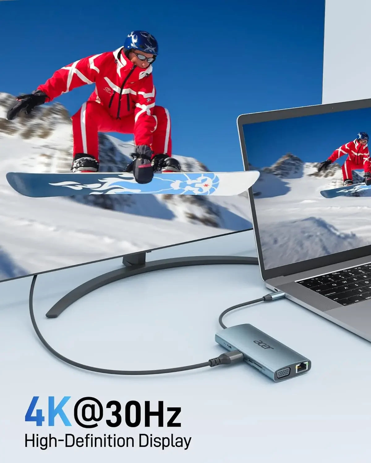 9-in-1 USB C Hub with 4K HDMI, Ethernet Adapter, VGA, SD Card Reader & 100W PD Charging for Laptops Peaceful Pleasures Health and Wellness