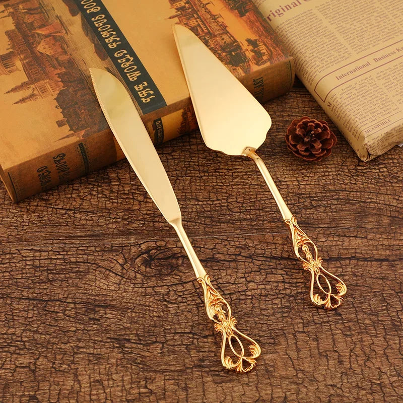 2Pcs Wedding Cake Knife and Shovel Pizza Bread Knife Wedding Supplies Cake Knife Triangle Bread Shovel Baking Tools Peaceful Pleasures Health and Wellness Style 22