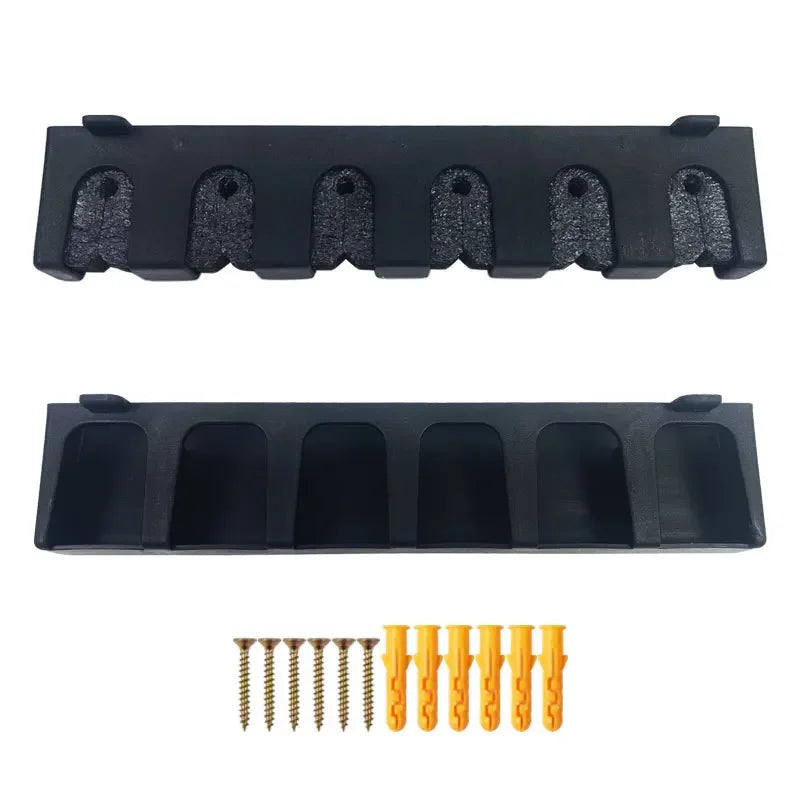 Easy-Install ABS Fishing Rod Wall Rack High-Density Foam Grip Storage for Garage Sports Equipment Rod Holders for Fishing Rods Peaceful Pleasures Health and Wellness 1set 1