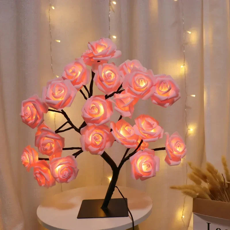 LED Rose Flower Tree USB Night Light | Home & Wedding Decor