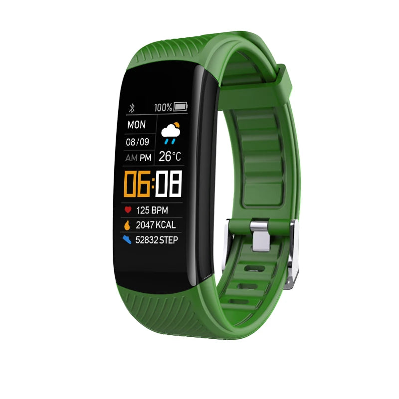 2026 New Smart Watch Heart Rate Monitor Men's Women's Smartwatch Sports Fitness Digital Watches for Men Women Band Bracelet MA27 Peaceful Pleasures Health and Wellness Green