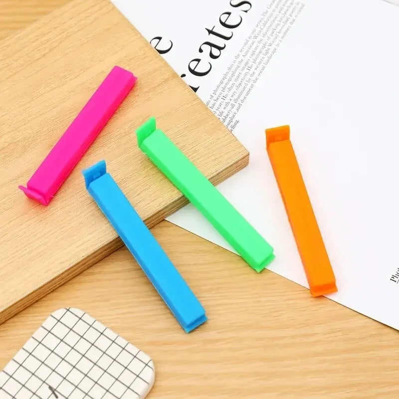 10PCS Colorful Food Clips Snack Bags Sealing Clamps Wear-resistant Sealer Fresh Bread Condiments Storing Clamp Kitchenware Peaceful Pleasures Health and Wellness