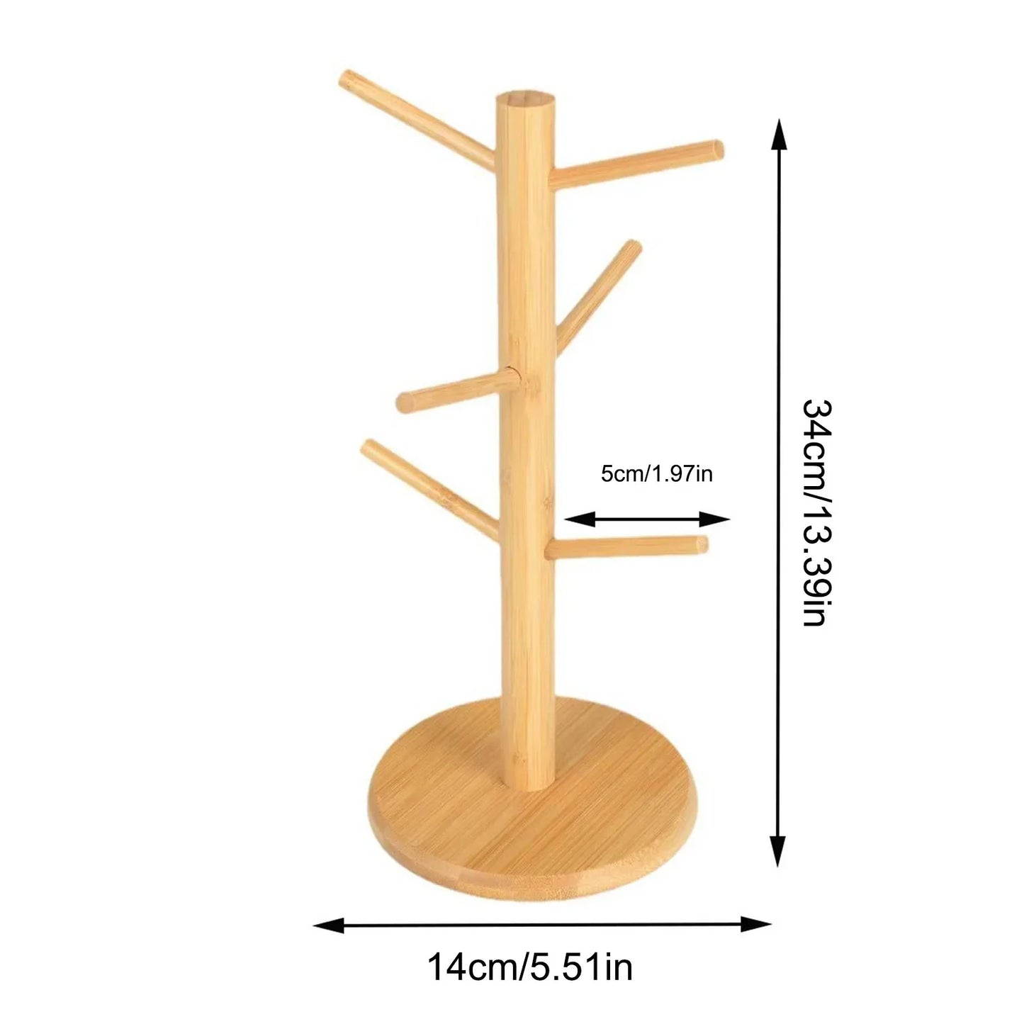 Wooden Tree Pretzel & Sausage Display Holder Stand | Bamboo