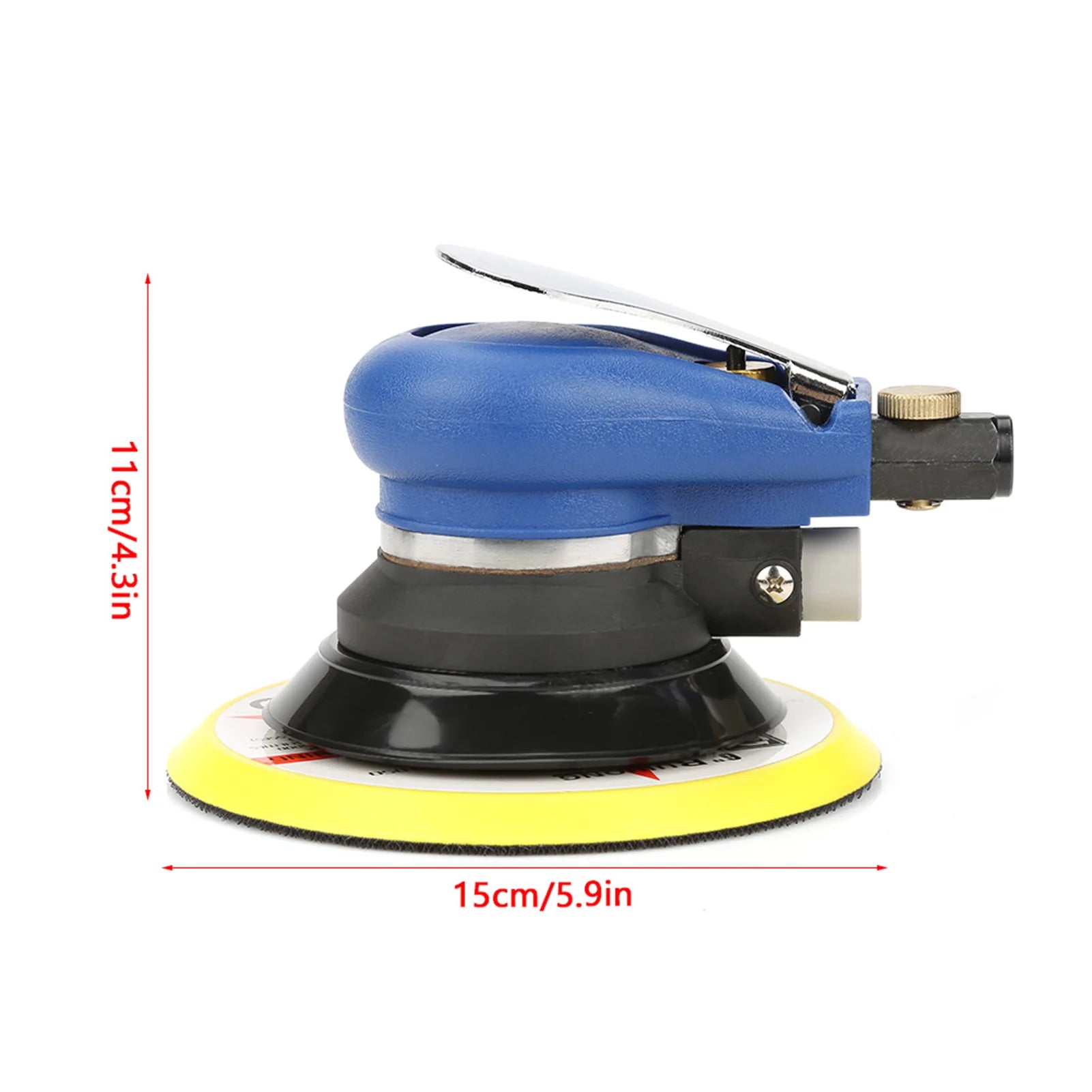AT‑980 5"/6" Air Random Orbital Sander Round Polisher Pneumatic Hand Sanding Tool Round Sander Sander Random Orbital Sander Peaceful Pleasures Health and Wellness