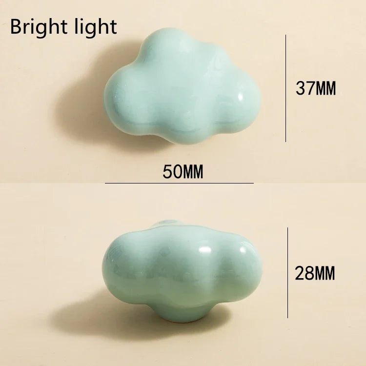 Nordic Cloud Ceramic & Brass Cabinet Handles & Drawer Knobs