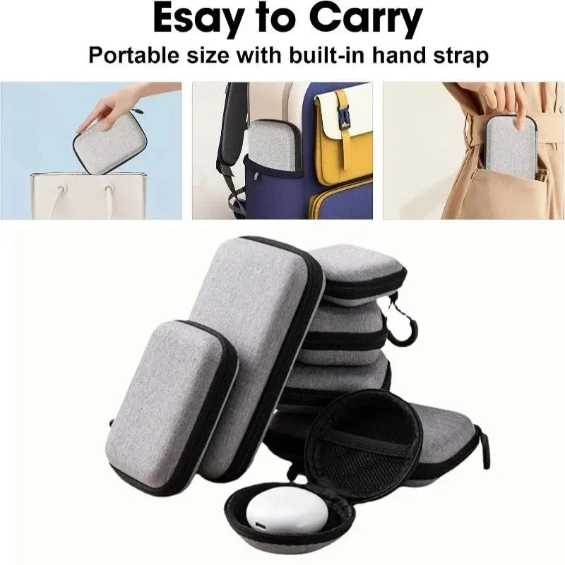 Mini Hard EVA Electronics Organizer Bag | Cables & USB Travel Case
