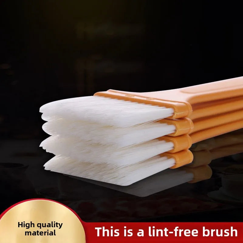 1cps Yellow Handle Oil Brush Pancake Brush Household Barbecue Brush Heat-resistant Small Brush Peaceful Pleasures Health and Wellness