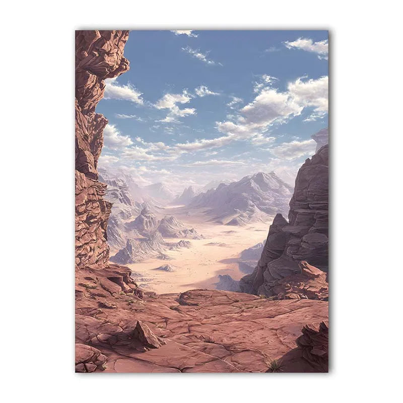 Desert Landscape Canvas Wall Art | Modern Poster Print Canvas Wall Art Peaceful Pleasures Health and Wellness 03 40x60cm No Frame China Mainland