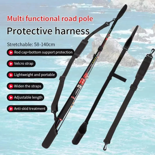 Adjustable Neoprene Fishing Rod Holder Strap & Protector Fishing Rod Strap Peaceful Pleasures Health and Wellness