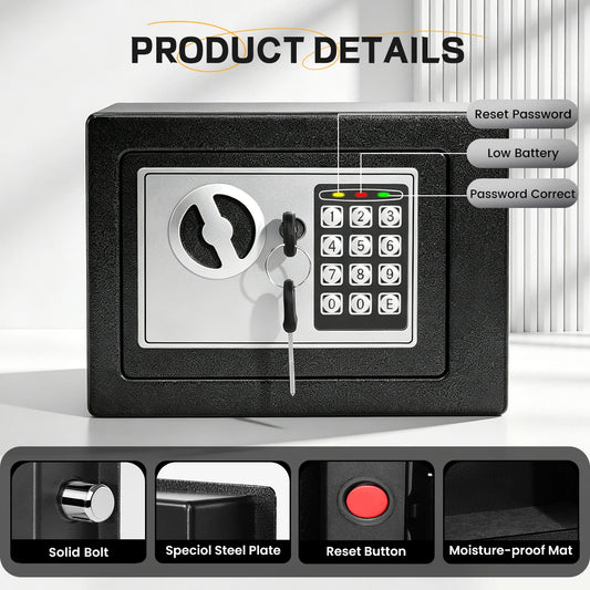 Ireproof Safes with Fireproof Money Bag Sensor Light Digital Keypad Home Safe Adjustable Shelf Security Safe Peaceful Pleasures Health and Wellness