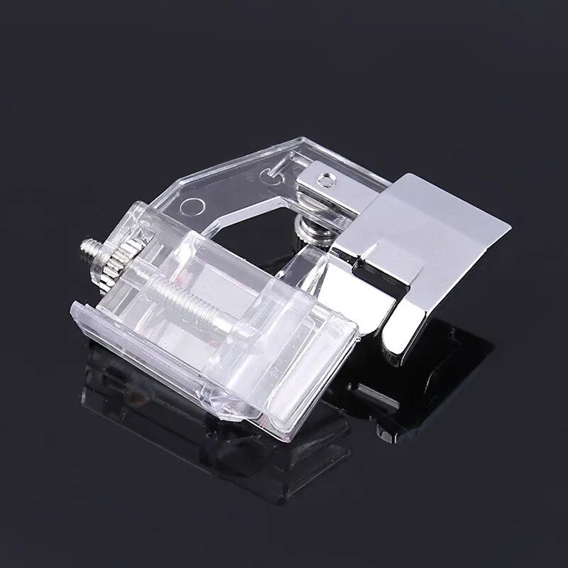 1 Pack Transparent Household Sewing Machine Accessories Adjustable Wide and Narrow Presser Foot Sewing Hemming Presser Foot Peaceful Pleasures Health and Wellness